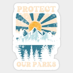 PROTECT OUR PARKS VINTAGE DESIGN Sticker